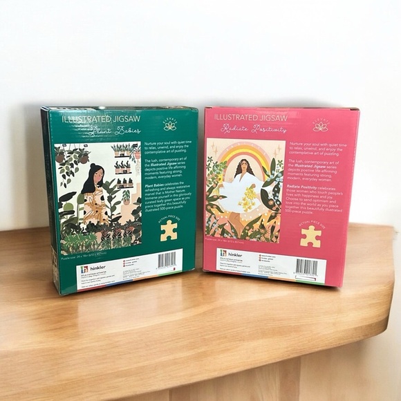 Illustrated Jigsaw Puzzle Bundle - Radiate Positivity & Plant Babies- 500 pieces - Picture 2 of 4